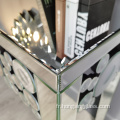 Miroir transparent et table de console MDF